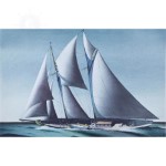 AF08S Pair of Yacht Paintings - Canvas Print 